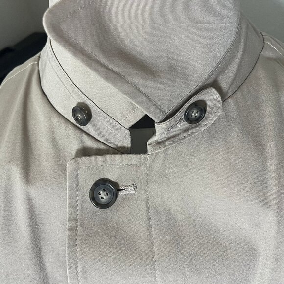 London Fog Raincoat Trench with removable liner 44L 80's Wamsutta - Picture 7 of 12